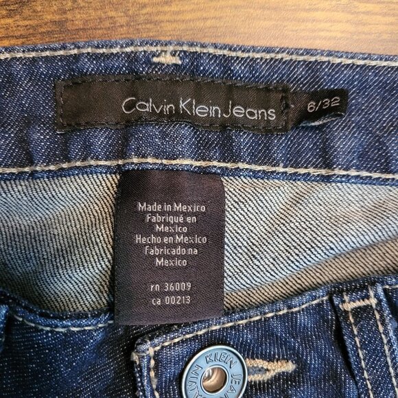 Vtg Calvin Klein Jeans Size 6 Bootcut Mid Rise Medium Dark Stretch Denim Y2K - Picture 4 of 11